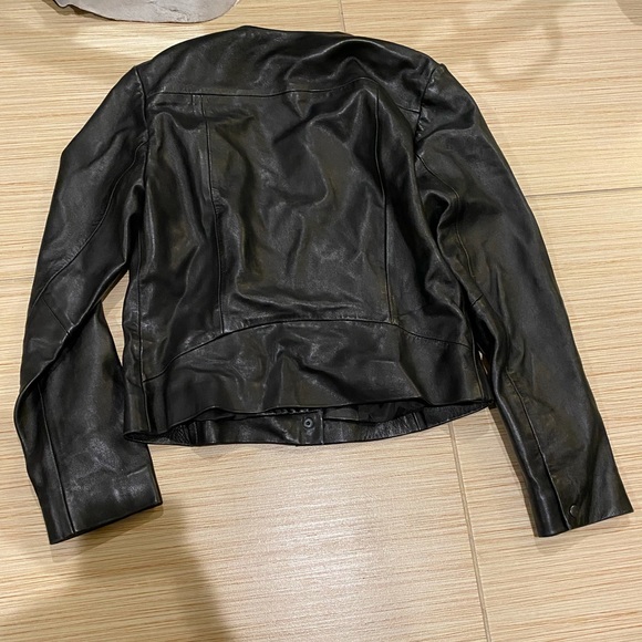 Comptoir des Cotonniers Leather Button Down Jacket - Picture 3 of 7